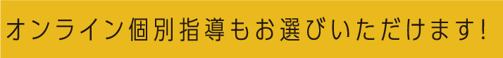 オンライン個別指導もお選びいただけます！