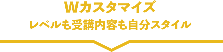 Wカスタマイズ：レベルも受講内容も自分スタイル